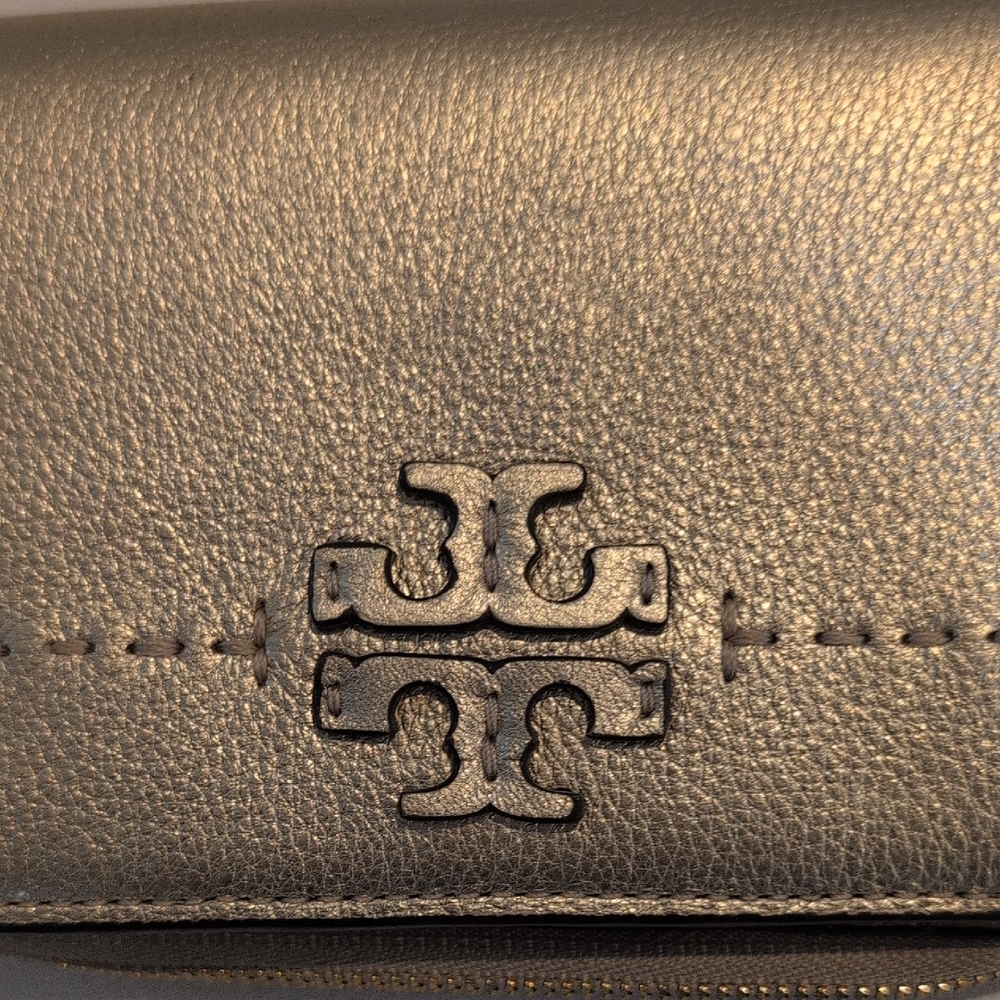 Tory Burch Metallic Gold Wristlet - Picture 2 of 11